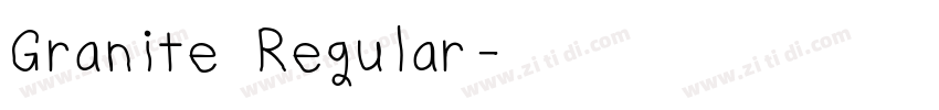 Granite Regular字体转换